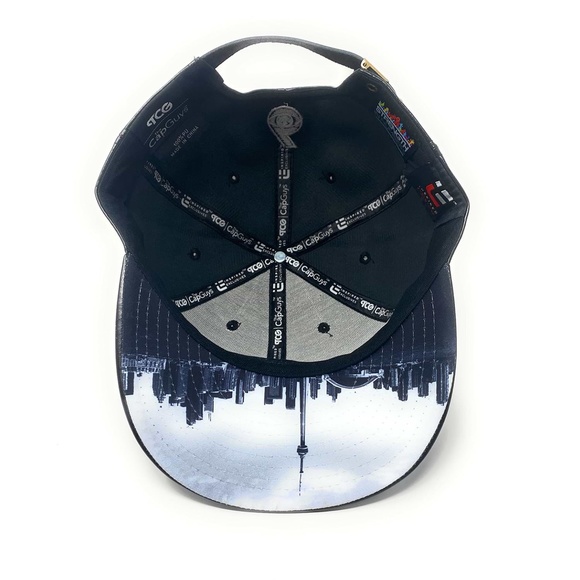 6 Visions - The Cap Guys TCG / Inspired Exclusives PU Black/White Strapback Cap - Picture 5 of 6